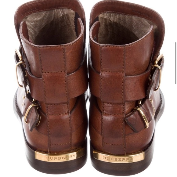 Authentic Burberry brown leather Ankle Boots with box and dust bag - Picture 4 of 10